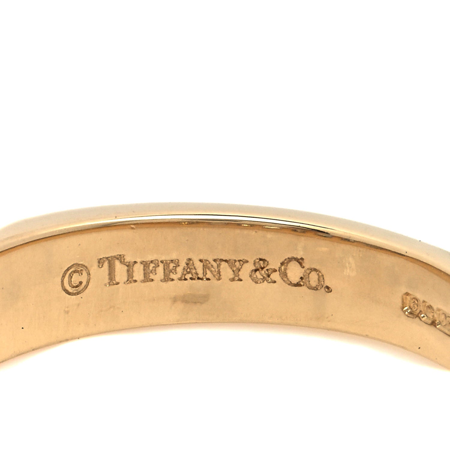 Tiffany 18K Yellow Gold 3mm Half Circle Channel-Set Band Ring 47 4 2 of 4