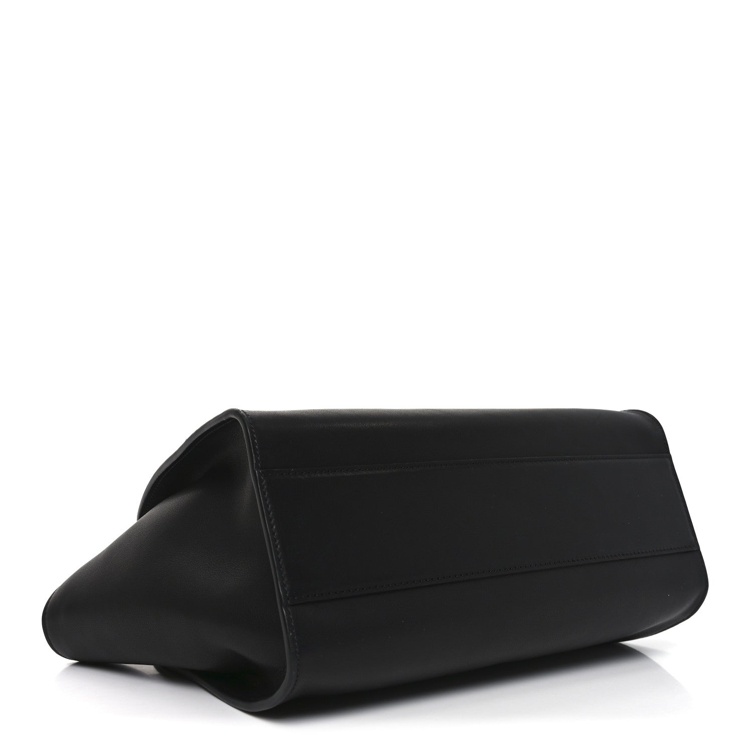 The Row Polished Saddle Calfskin Marlo 12 Tote Bag Black 4 of 9
