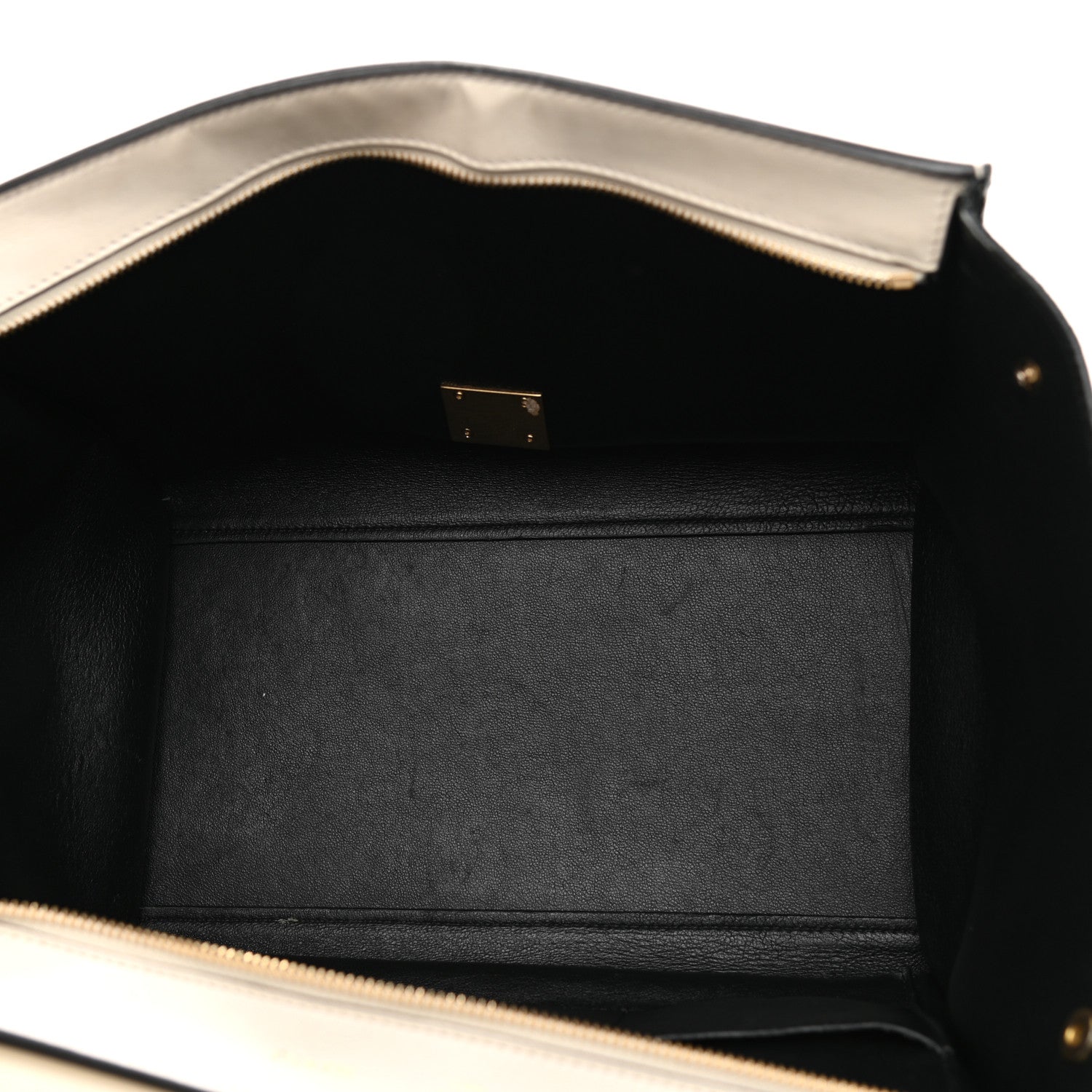 Celine Calfskin Suede Whipsnake Medium Trapeze Black White 5 of 13