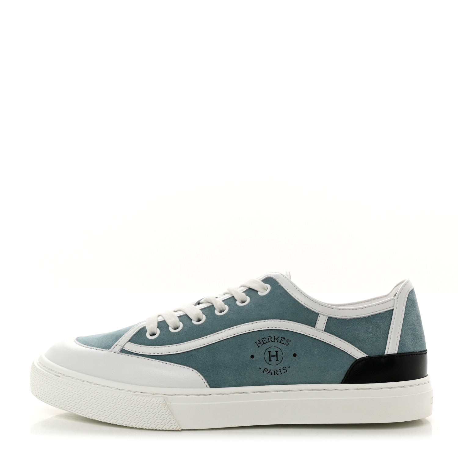 Hermes Suede Get Sneakers 39.5 Vert D'eau White 1 of 8