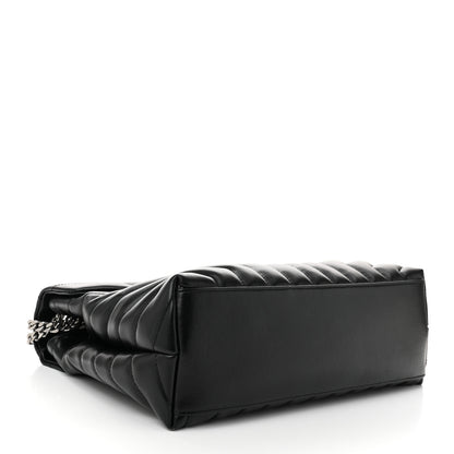 Saint Laurent Calfskin Y Quilted Monogram Medium Loulou Chain Satchel Black 4 of 11