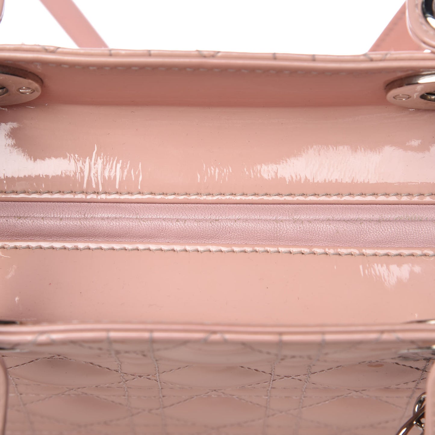 Patent Cannage Large Lady Dior Light Pink