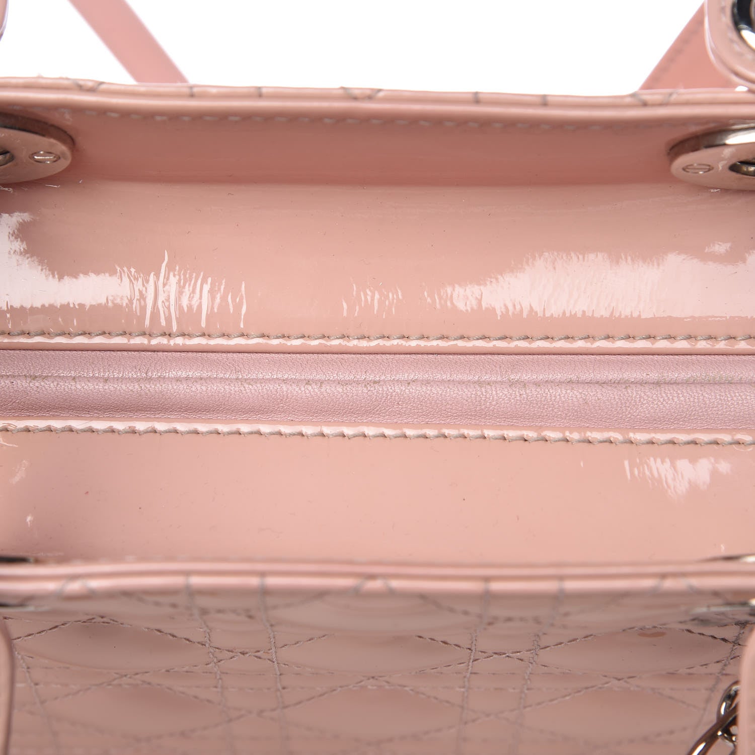 Christian Dior Patent Cannage Large Lady Dior Light Pink 16 of 19