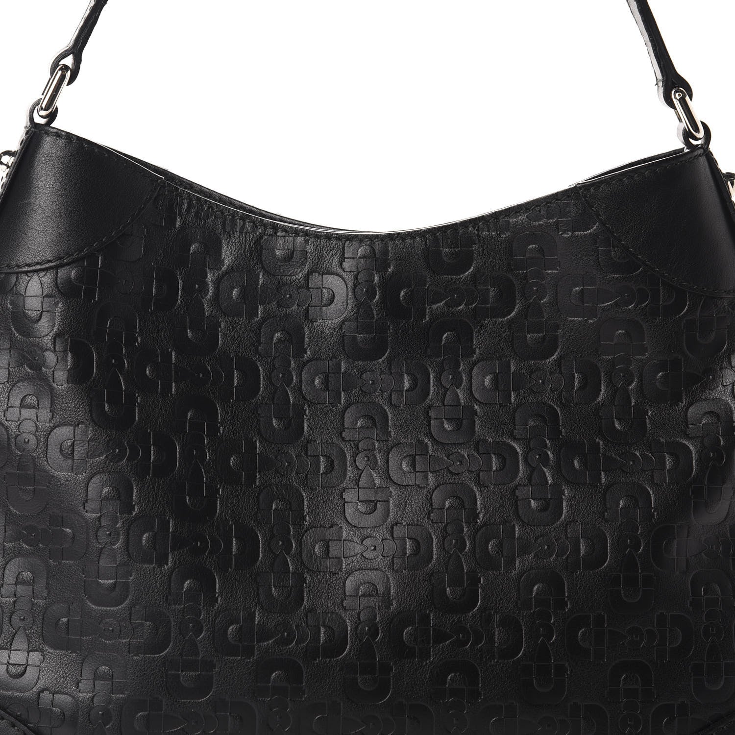 Gucci Calfskin Horsebit Embossed Hobo Black 12 of 12