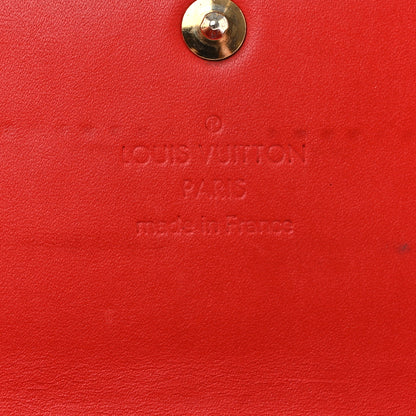 Louis Vuitton Vernis Sarah Wallet Rouge Grenadine 6 of 13