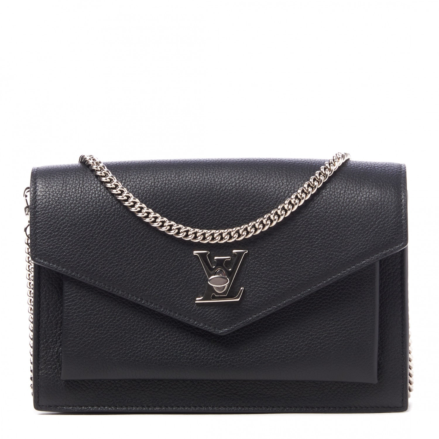Louis Vuitton Soft Calfskin My Lockme Chain Pochette Black 1 of 8