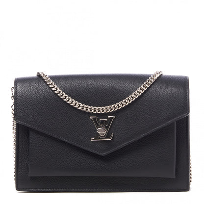 Louis Vuitton Soft Calfskin My Lockme Chain Pochette Black 1 of 8