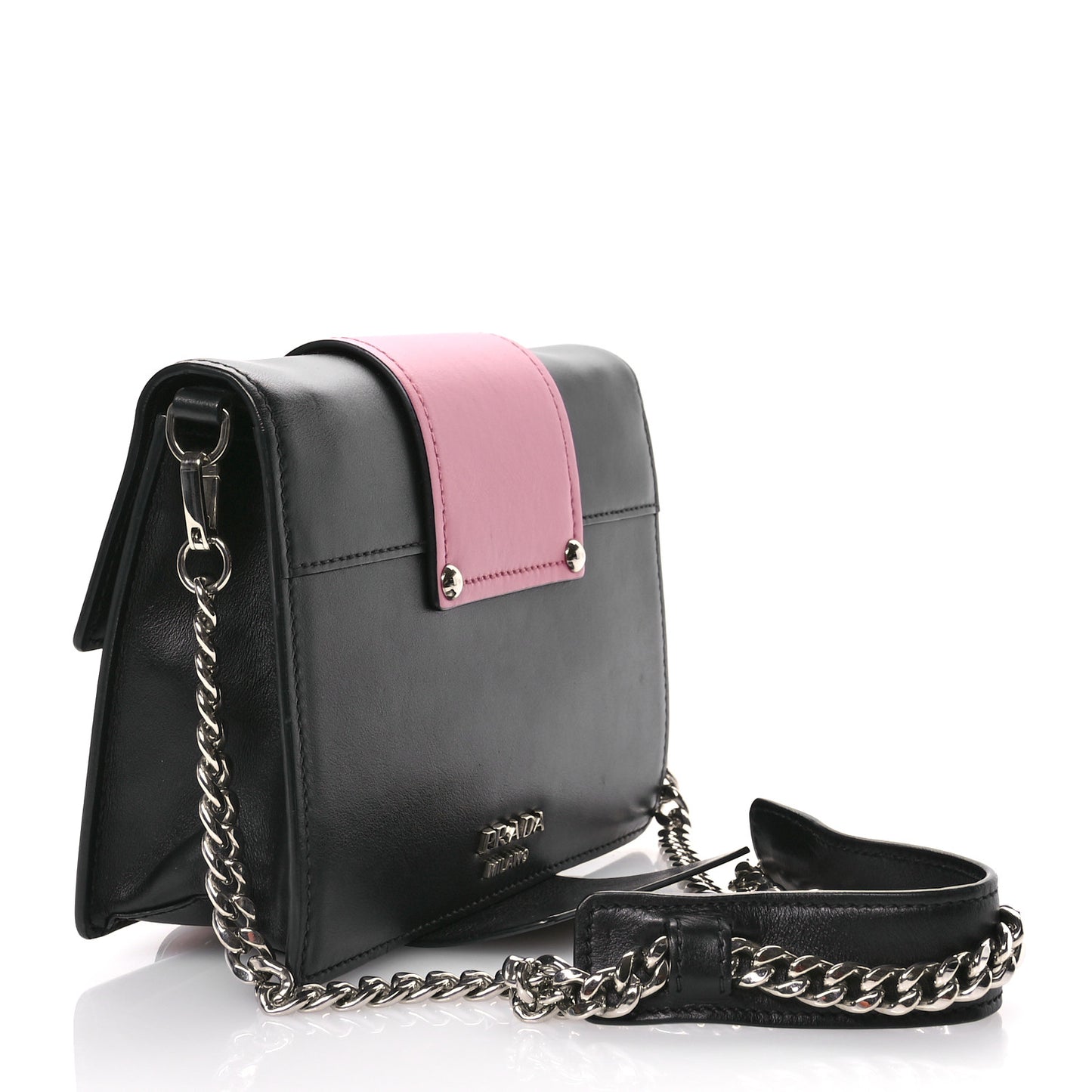 City Calf Crystal Embellished Ribbon Bag Black Begonia