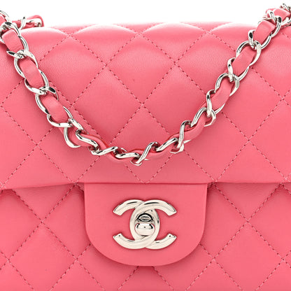 Chanel Lambskin Quilted Mini Rectangular Flap Pink 8 of 10