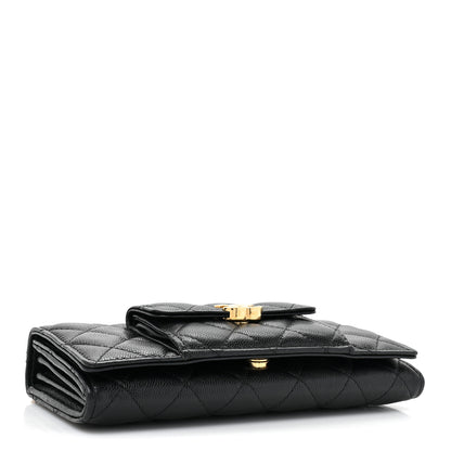 Chanel Caviar Quilted Pocket Twins Wallet On Chain WOC Black 4 of 17