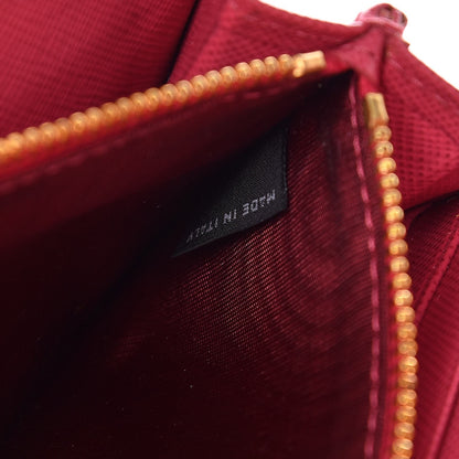 Prada Saffiano Bow Continental Wallet Peonia 7 of 15