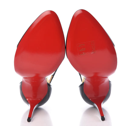 Christian Louboutin Patent PVC Crossettinetta 100 Pumps 37.5 Black 5 of 10