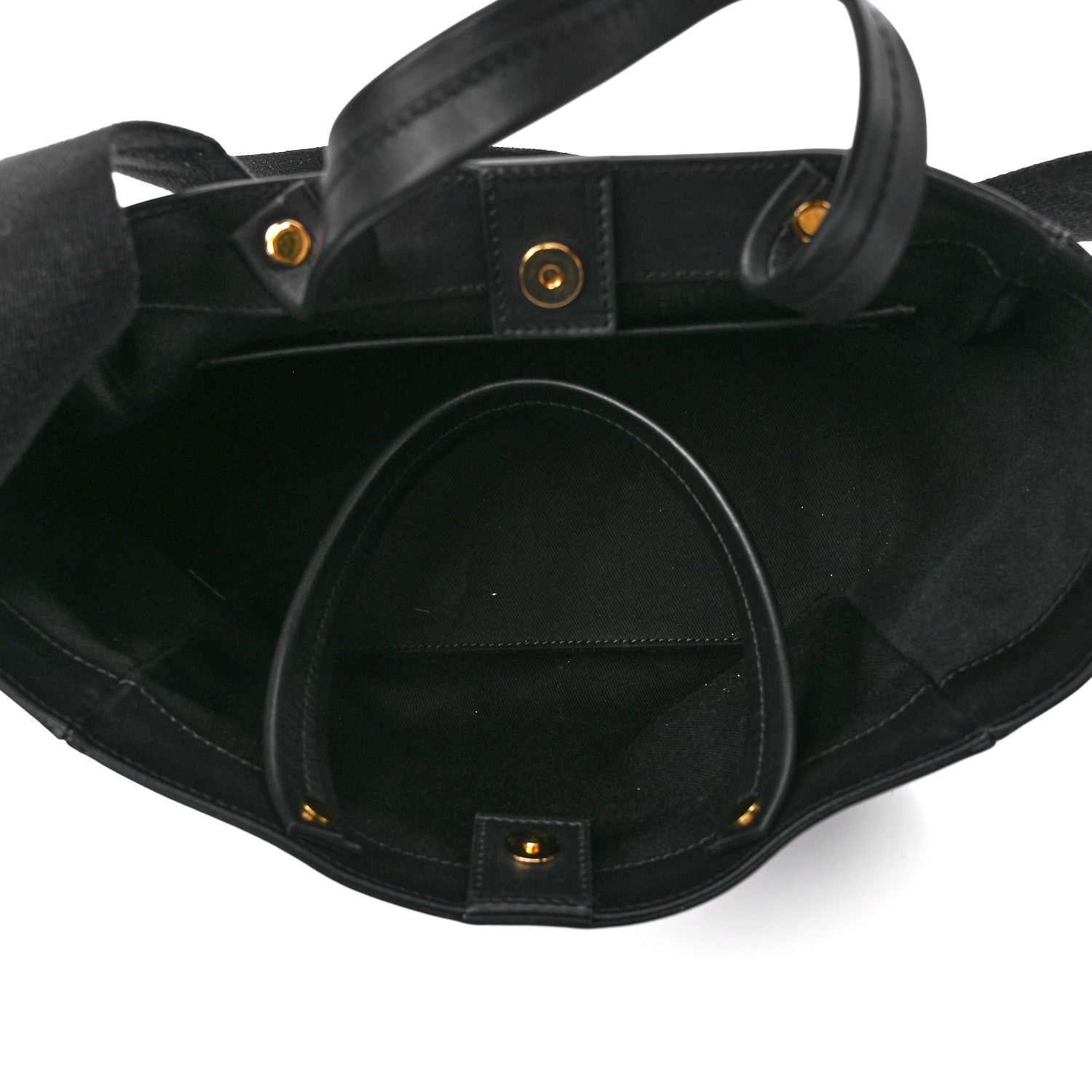 Tom Ford Canvas Calfskin Mini Logo Tote Black 5 of 10