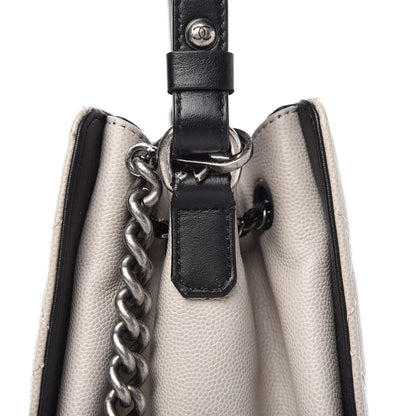 Chanel Caviar Quilted Small CC Bucket Bag Grey 11 of 12