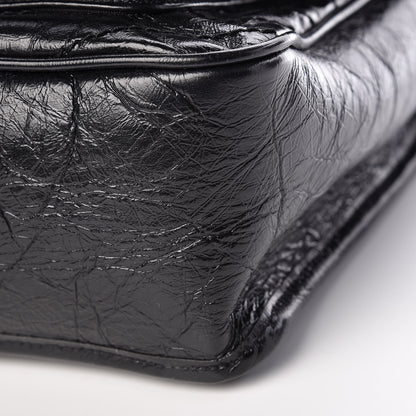 Saint Laurent Crinkled Calfskin Matelasse Monogram Medium Niki Chain Satchel Black 10 of 10