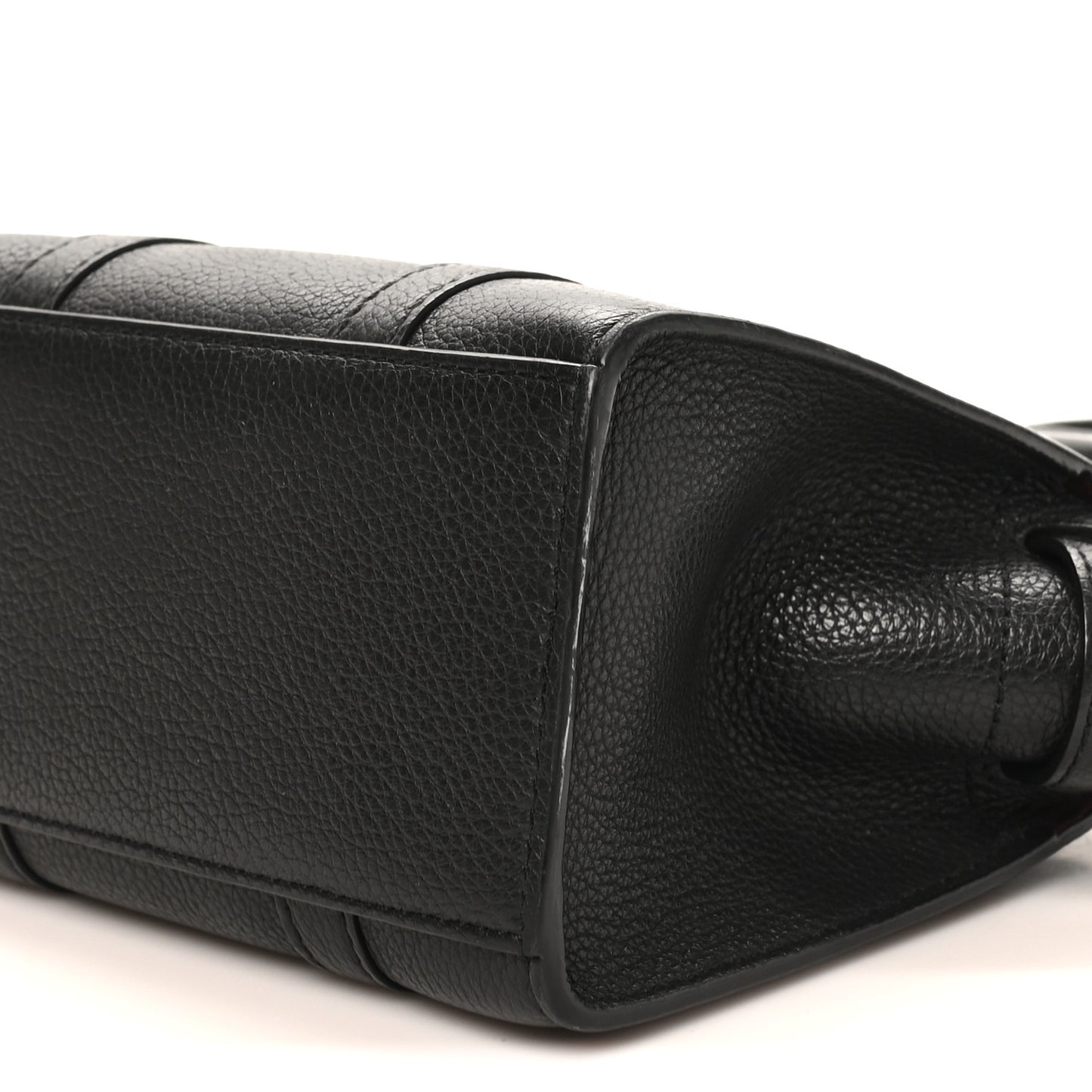 Small Classic Grain Micro Bayswater Zip Tote Black