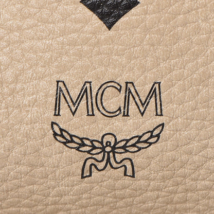 MCM Visetos Medium Essentials Shopper Tote Beige 14 of 28
