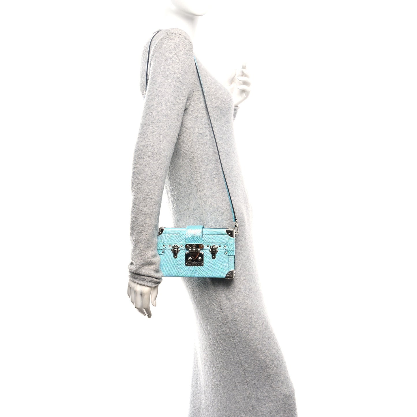 Iridescent Karung Petite Malle Blue Petrol