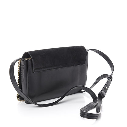 Chloe Suede Calfskin Small Faye Shoulder Bag Black 2 of 7