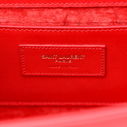 Saint Laurent Smooth Calfskin Medium Classic Monogram Kate Tassel Satchel Lipstick Red 7 of 15