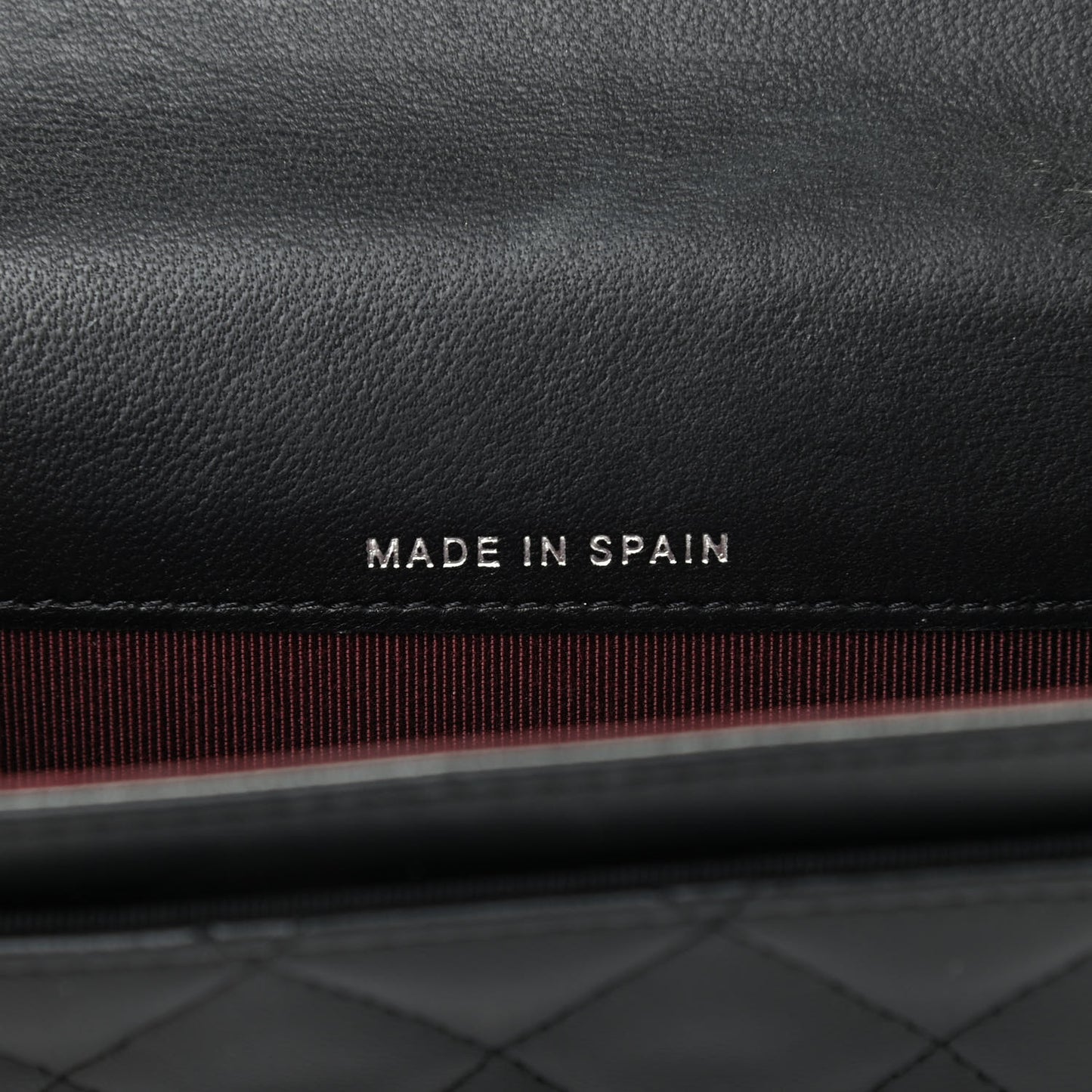 Lambskin Quilted Flap Card Holder Black