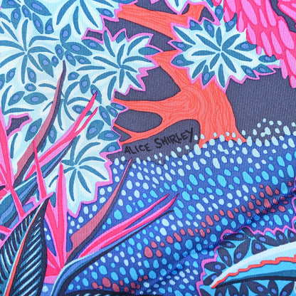 Hermes Silk Mountain Zebra Scarf 90 Turquoise Fuchsia Cobalt 8 of 9