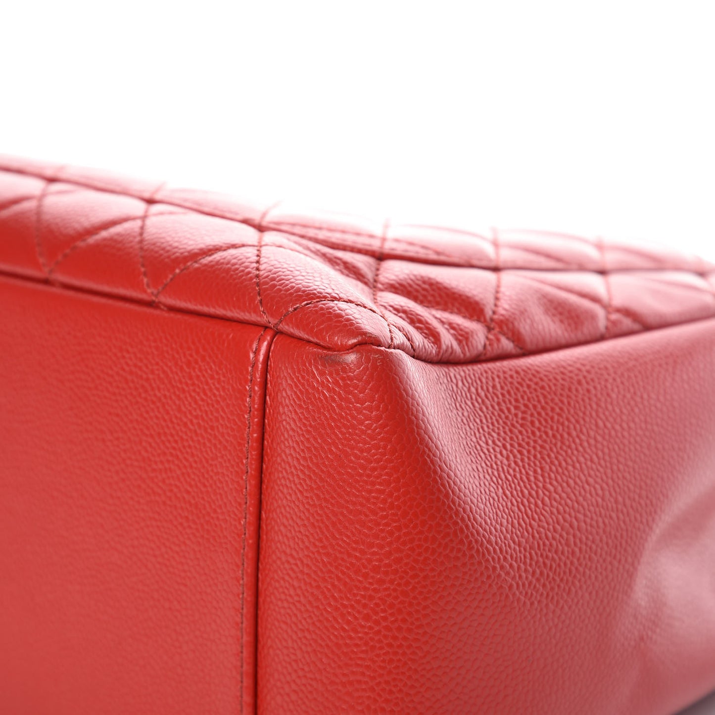 Caviar Quilted Grand Shopping Tote GST Red