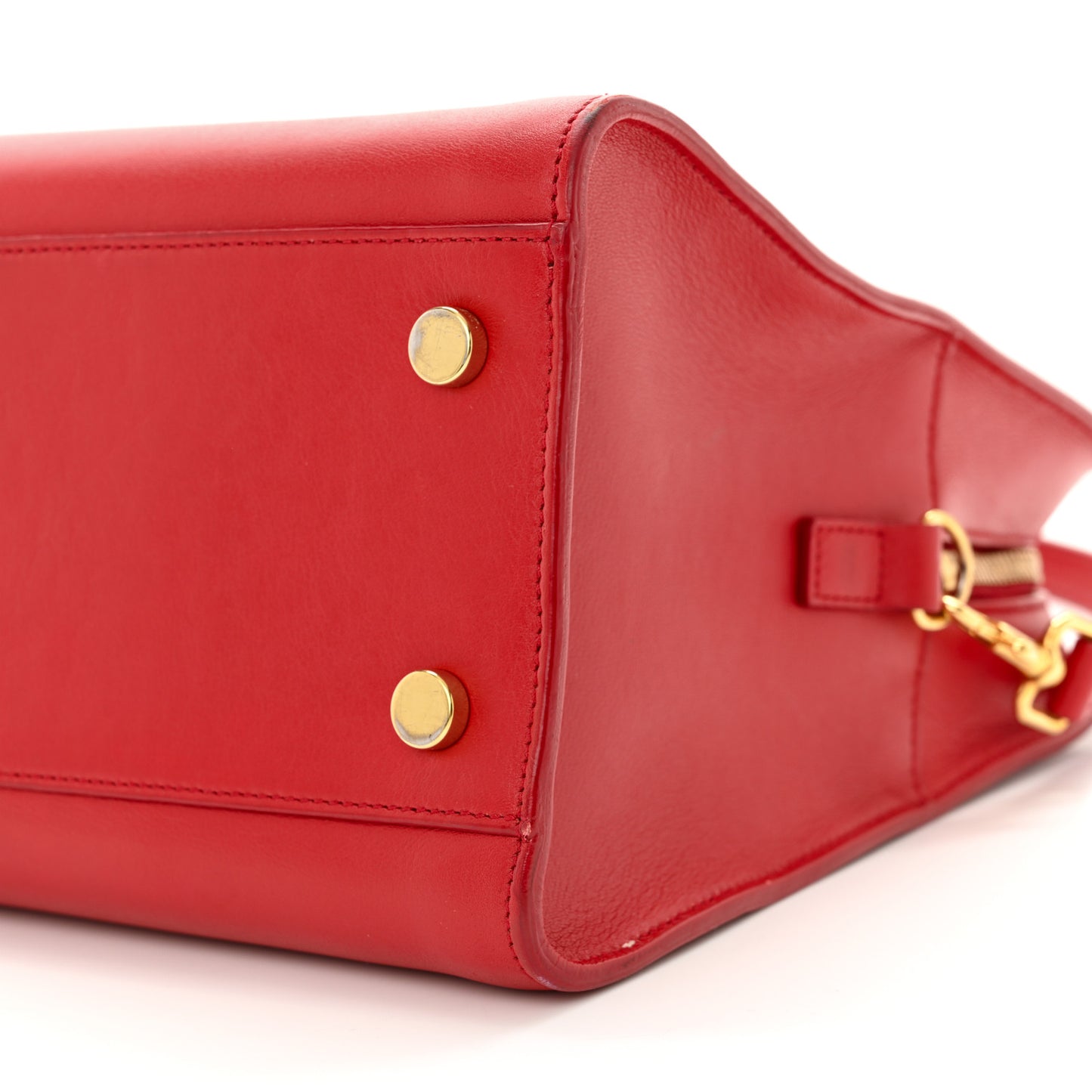 Calfskin Small Monogram Cabas Lipstick Red