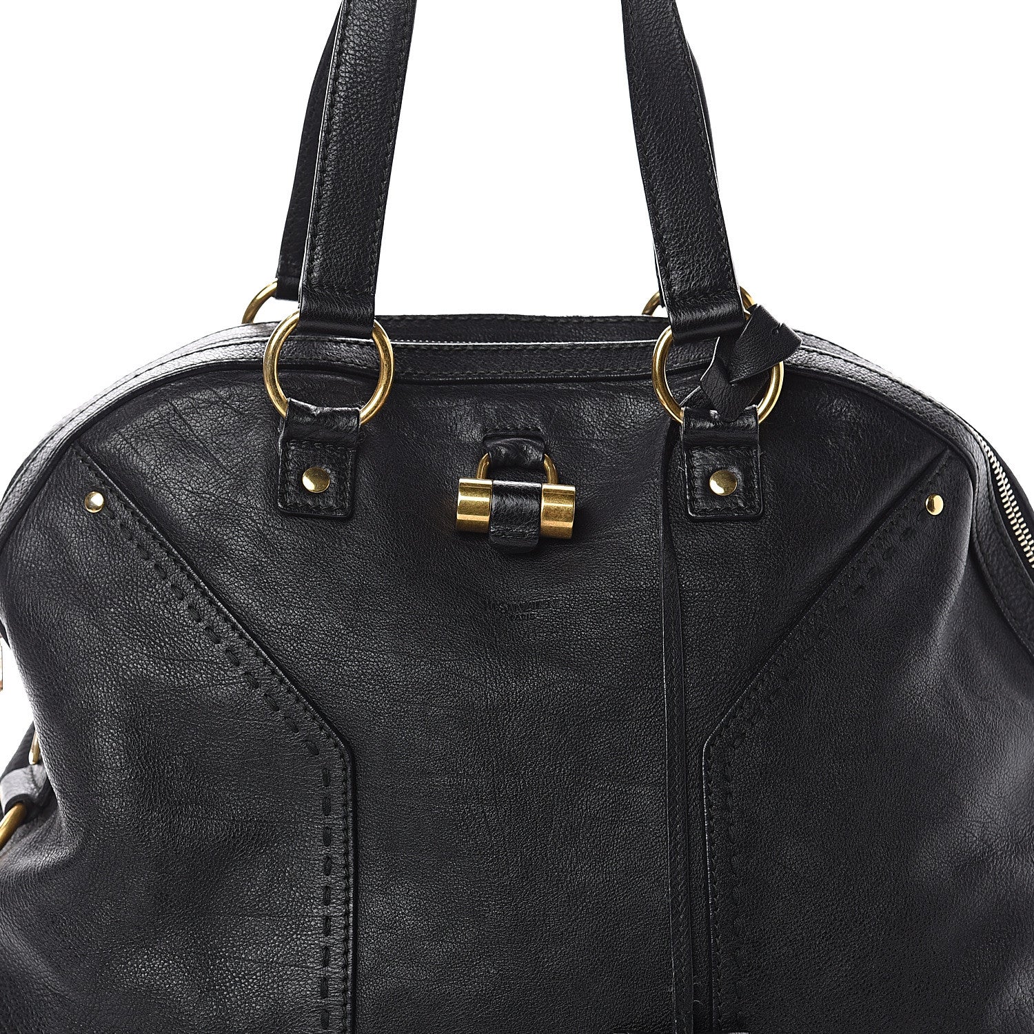 Saint Laurent Calfskin Oversized Muse Black 6 of 8