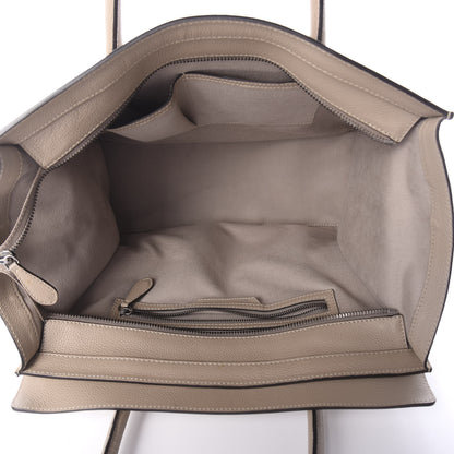 Celine Drummed Calfskin Shoulder Luggage Dune 5 of 9