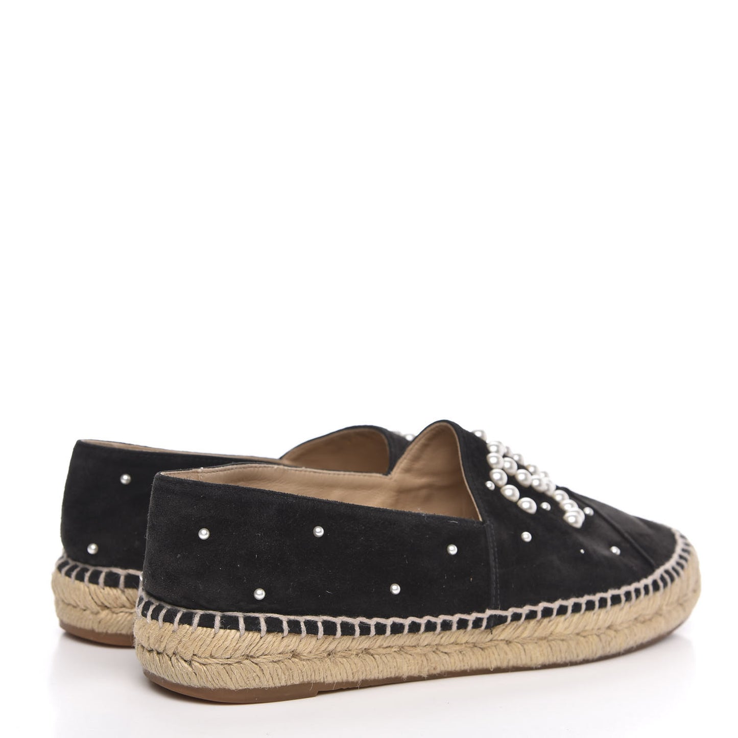Suede Pearl CC Espadrilles 40 Black