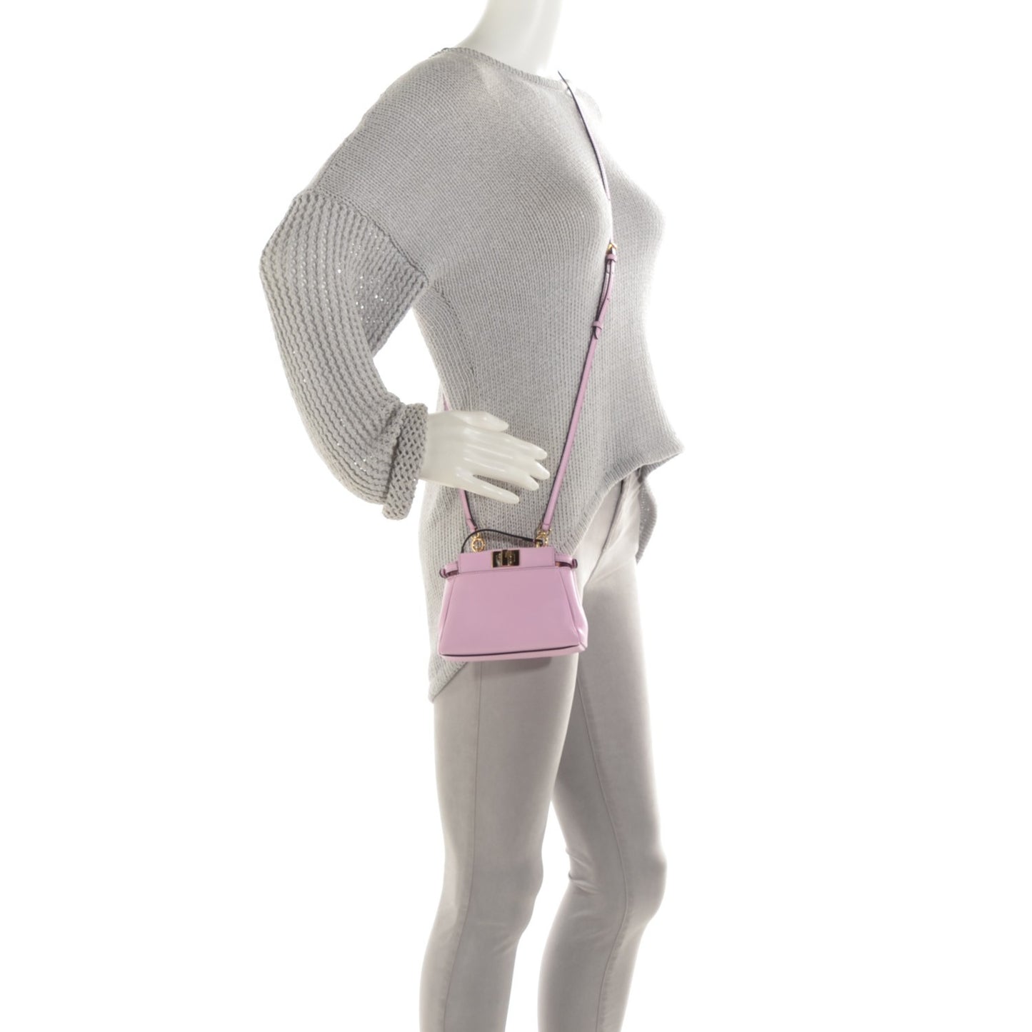 Shiny Nappa Micro Peekaboo Iconic Satchel Lavanda