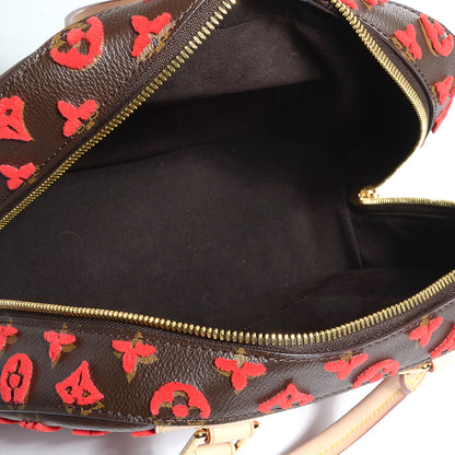 Louis Vuitton Monogram Tuffetage Deauville Cube Red 5 of 8
