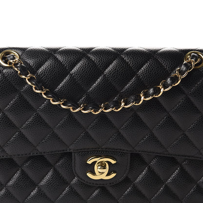 Chanel Caviar Quilted Medium Double Flap Black 10 of 11