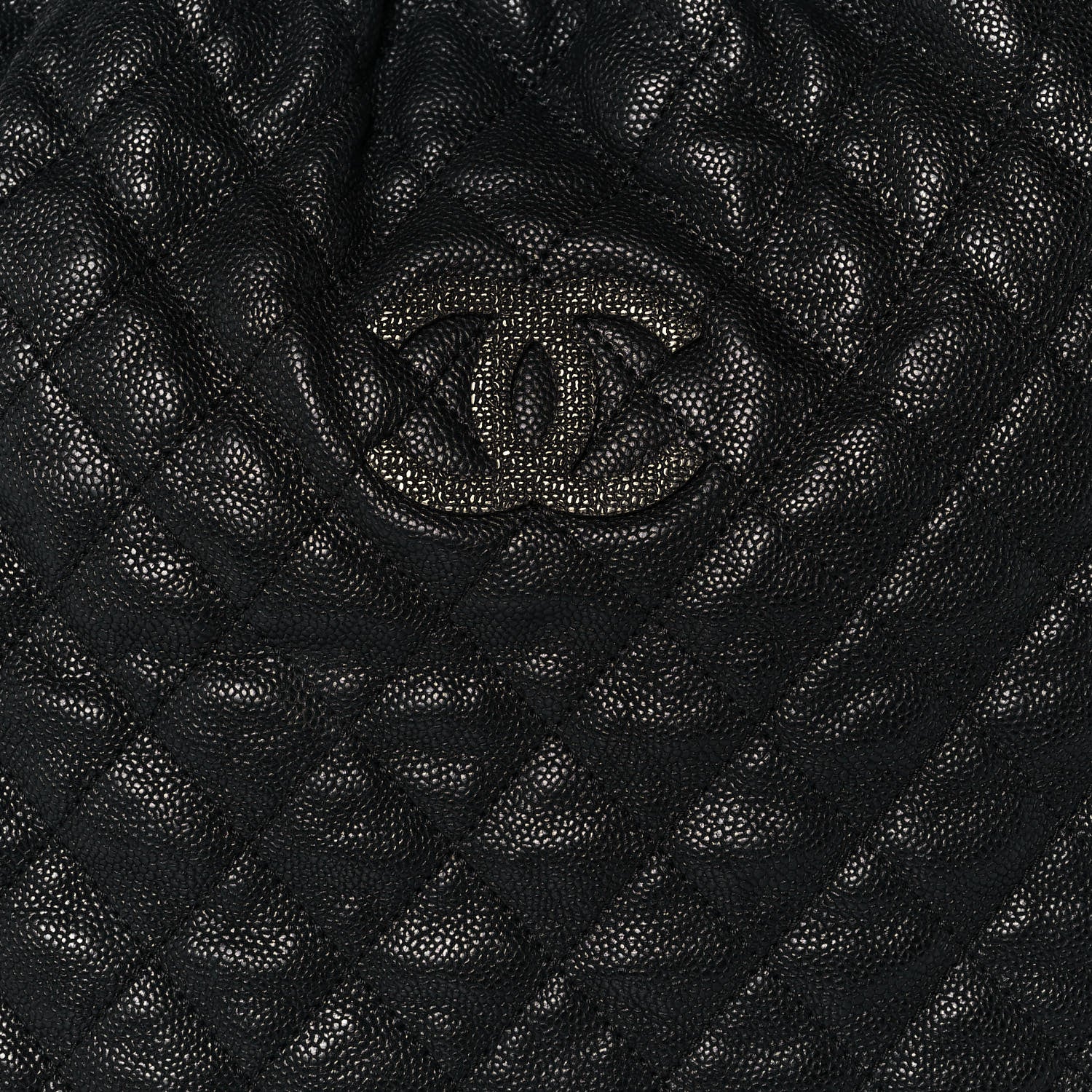 Chanel Distressed Glazed Caviar Quilted Large Elastic Tote Black 13 of 13