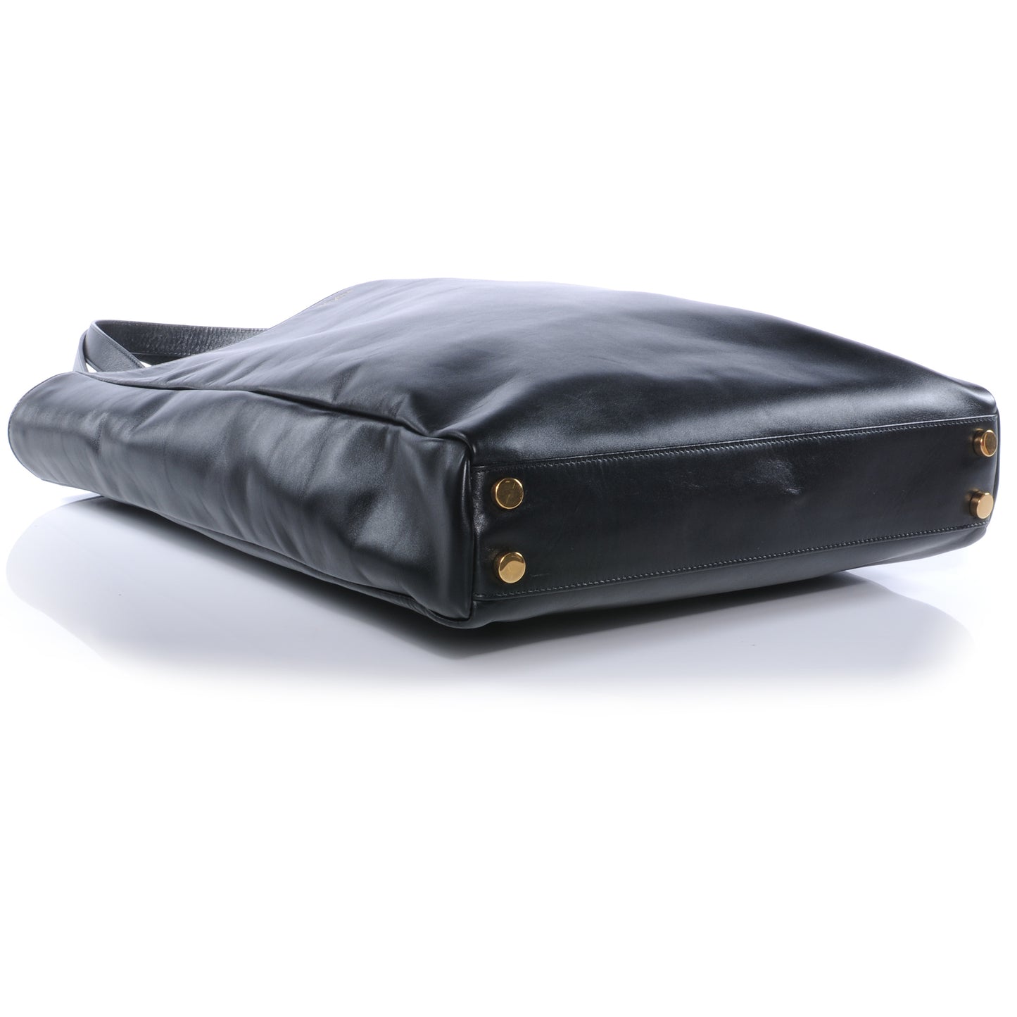 Soft Calfskin Bo Museum Tote Black