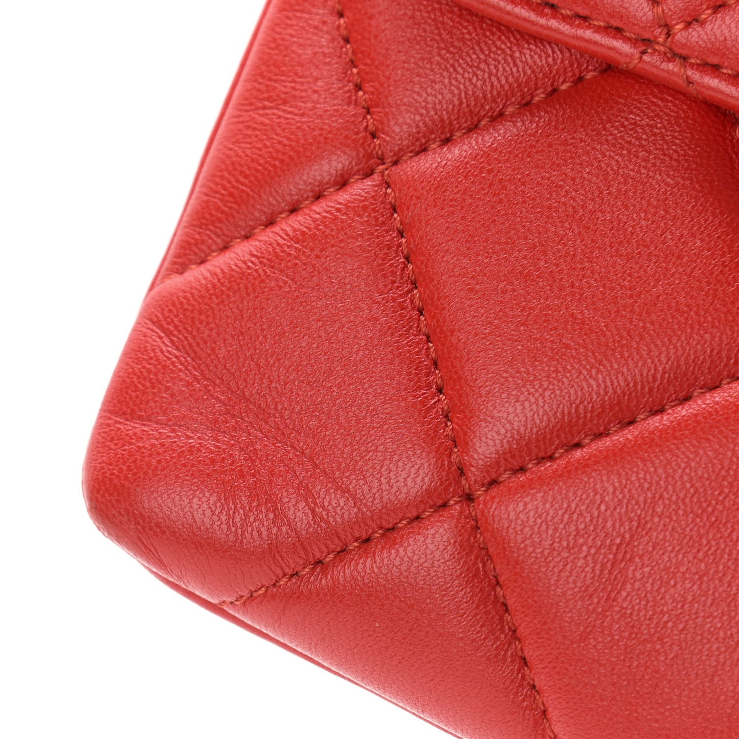 Lambskin Quilted Medium Trendy CC Flap Red