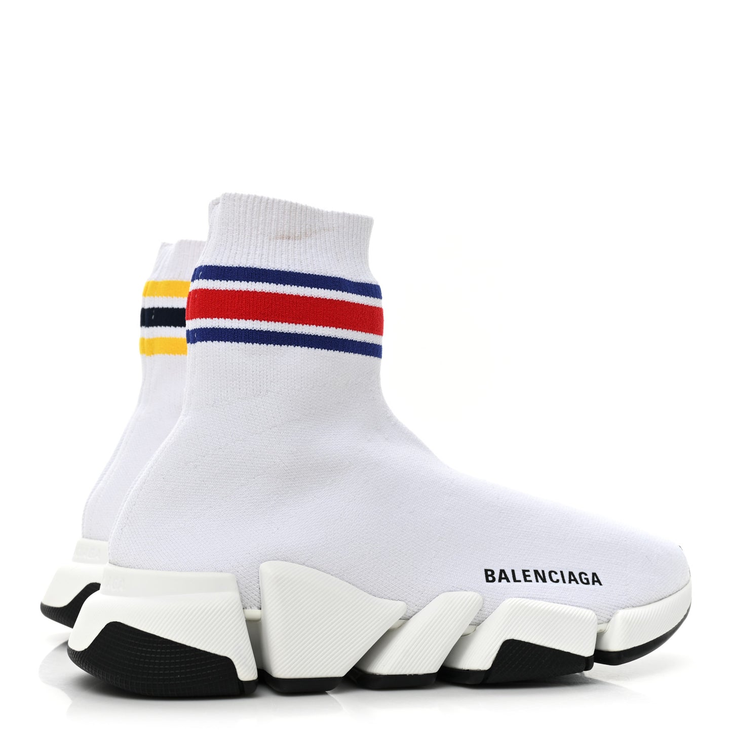 Technical 3D Recycled Knit Striped Womens Speed 2.0 Sneakers 37 White Multicolor