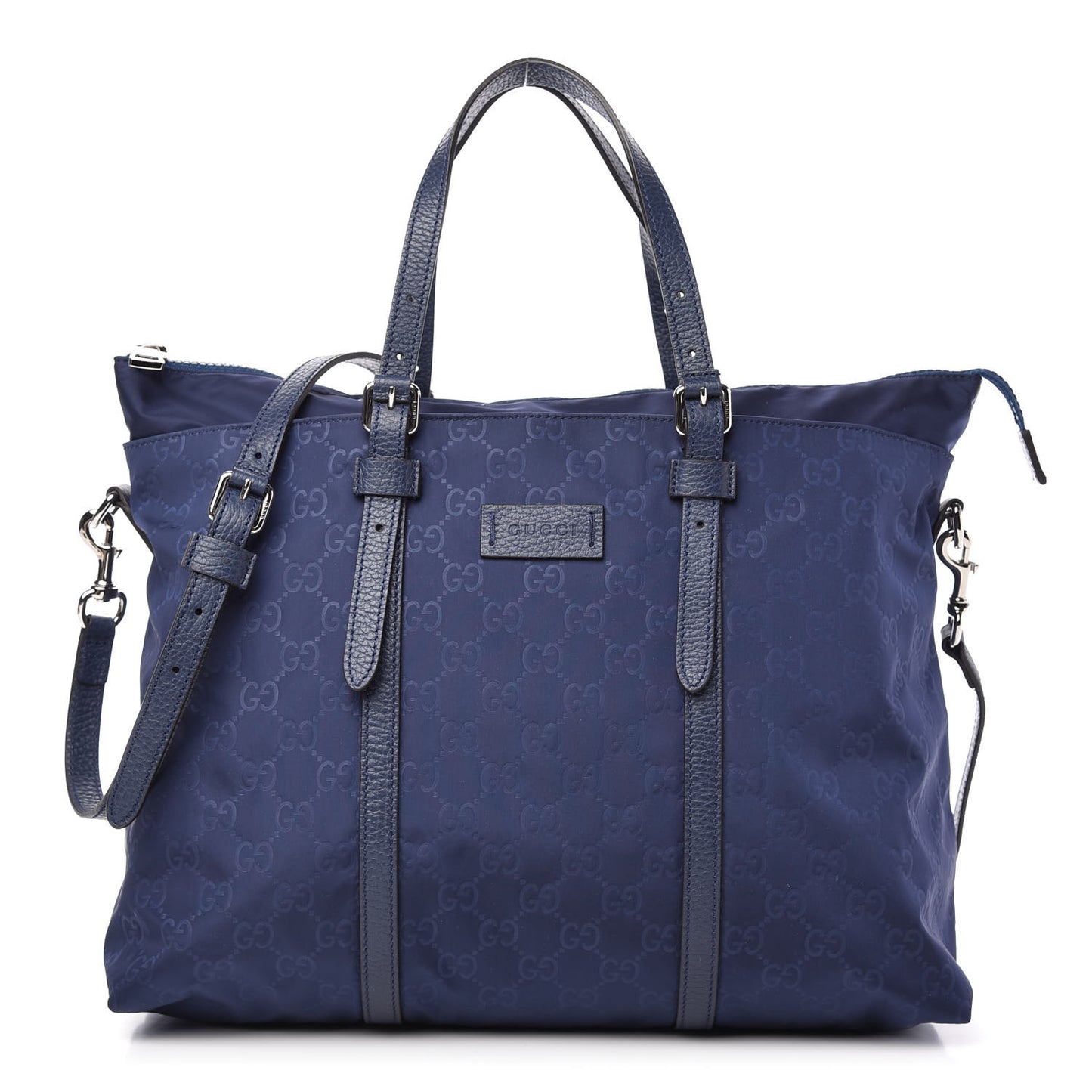 Nylon Monogram Zippered Tote Tide