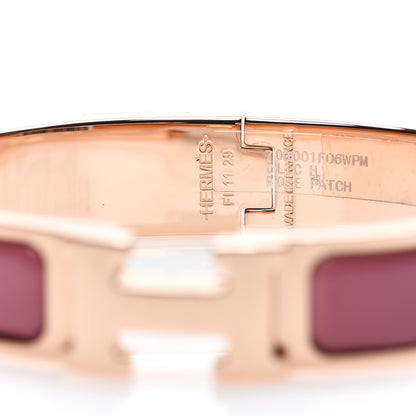 Hermes Enamel Narrow Clic Clac H Bracelet PM Rose Patch 3 of 5
