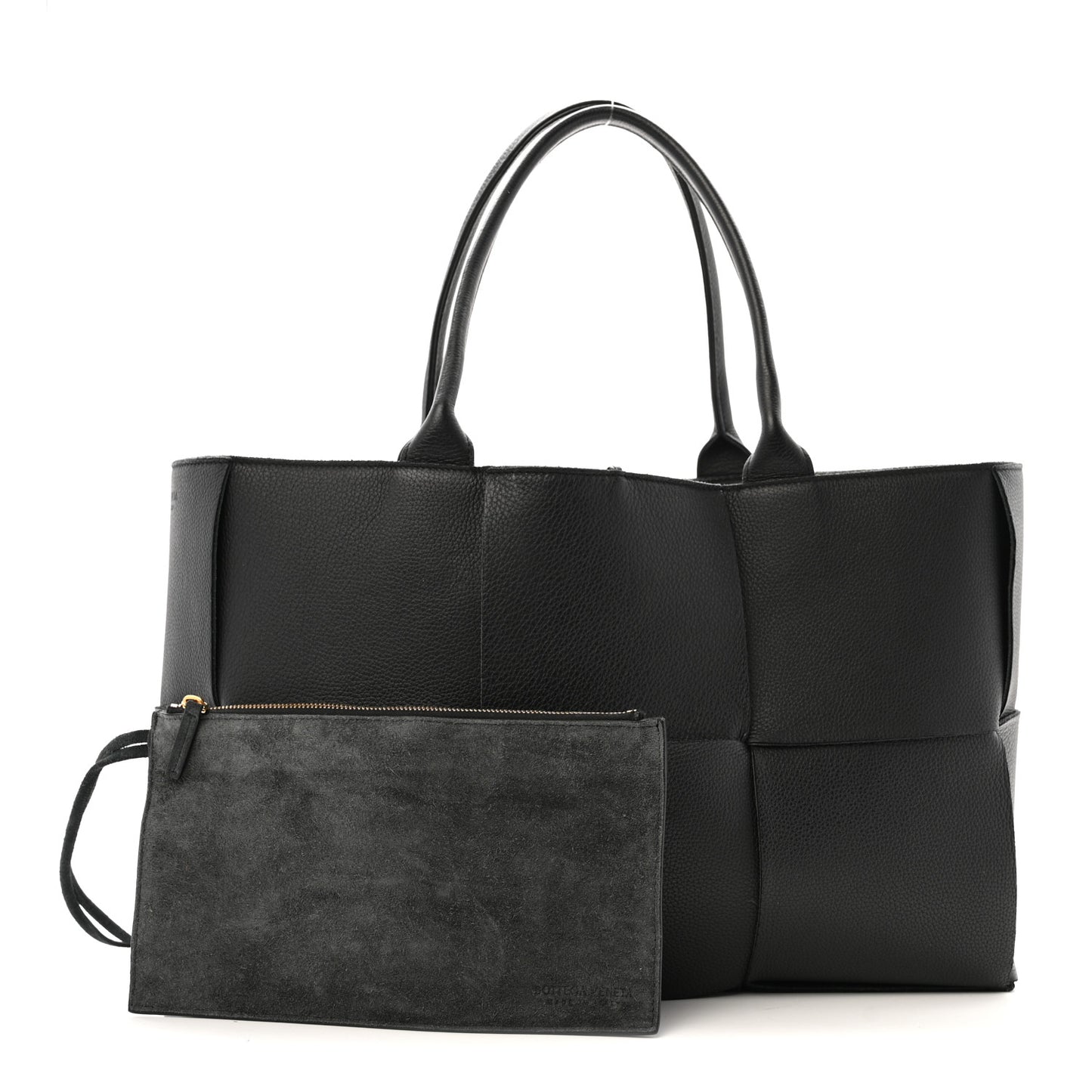 Grained Calfskin Maxi Intrecciato Arco Black