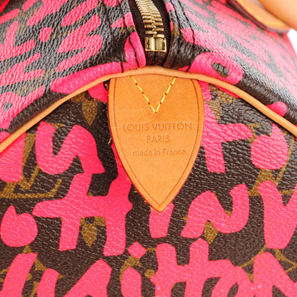 Louis Vuitton Monogram Graffiti Speedy 30 Fuchsia 6 of 8