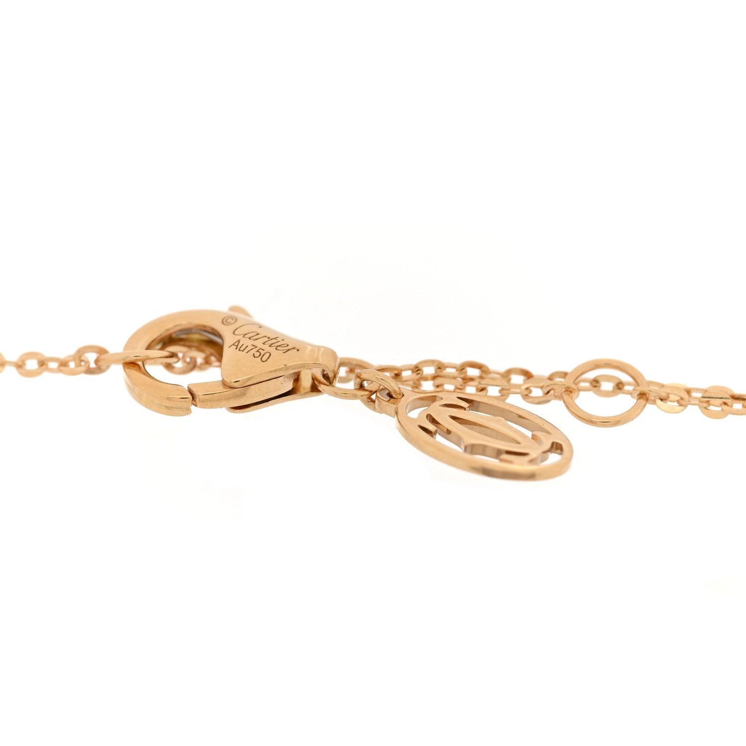 Cartier 18K Pink Yellow White Gold Trinity Bracelet 3 of 4