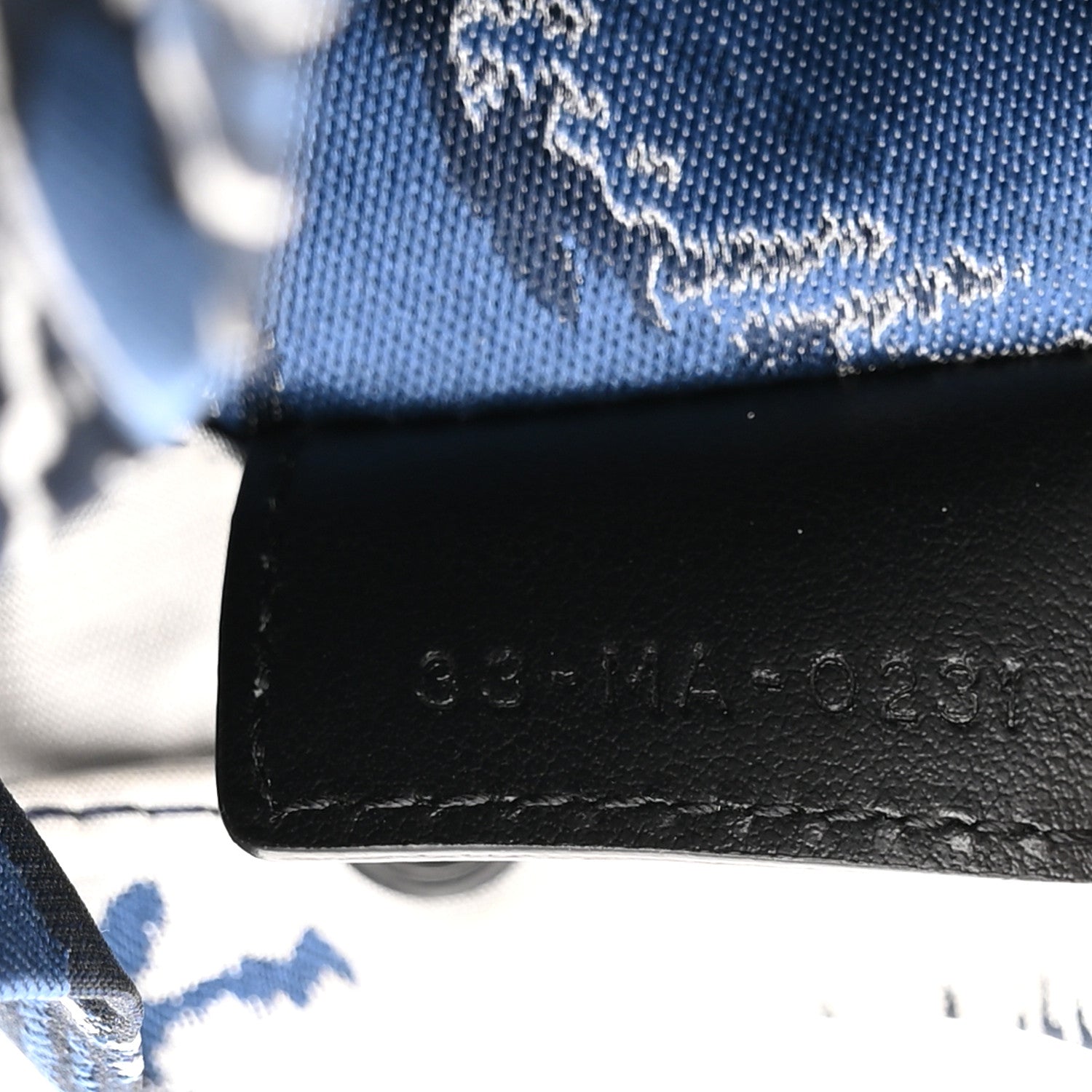Christian Dior Technical Fabric Embroidered Palm Tree Toile De Jouy DiorTravel Pouch Blue 7 of 12