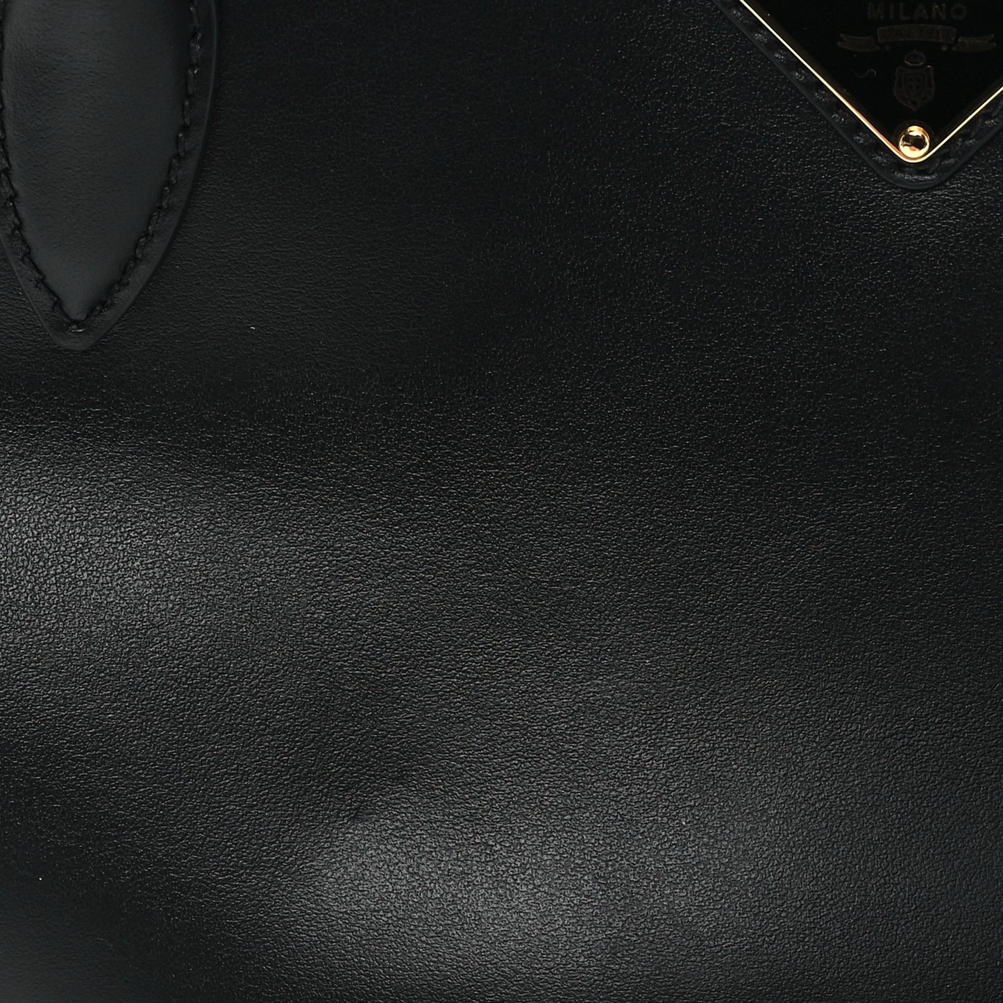 City Calf Small Triangle Shoulder Bag Black
