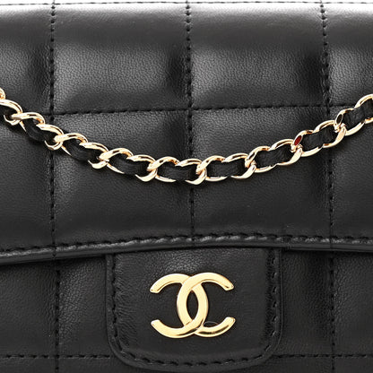 Chanel Lambskin Quilted Mini Chocolate Bar Camellia Flap Black 8 of 10