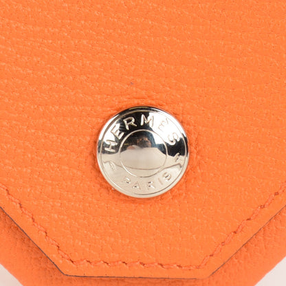 Hermes Chevre Mysore Le 24 Coin Purse Orange 6 of 10