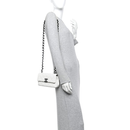 Chanel Caviar Quilted My Everything Small Flap White Black 3 of 10