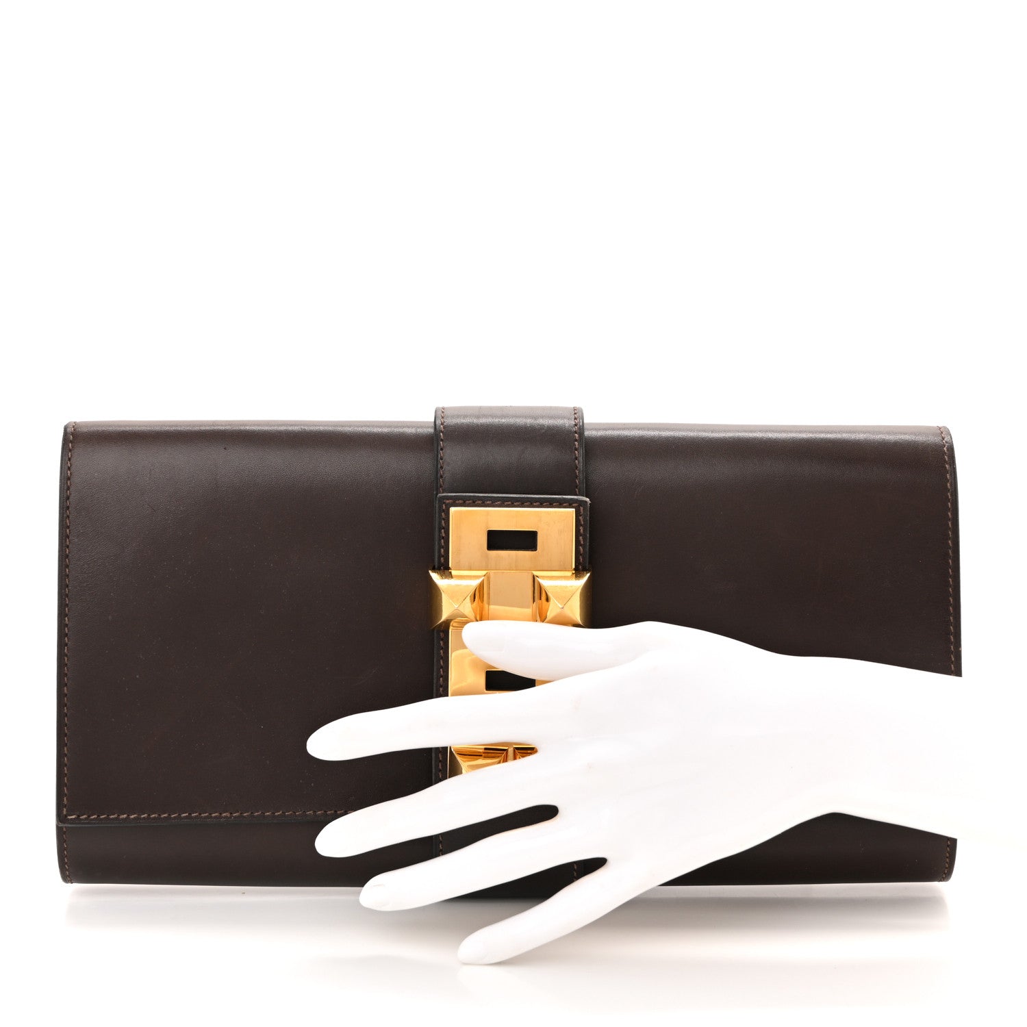 Hermes Box Medor 23 Clutch Chocolate 2 of 6