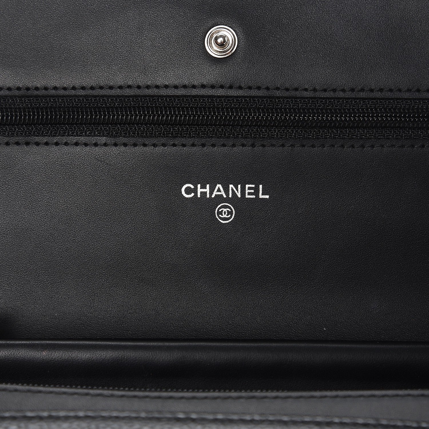 Chanel Caviar Timeless CC Wallet On Chain WOC Black 6 of 11